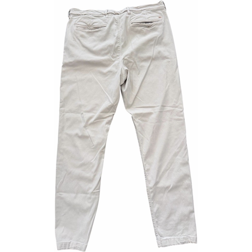 Coastline Mens Tailored Fit Khaki Chino Pants W36 L34 - Picture 2 of 14